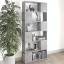 Librería separador contrachapada gris hormigón 80x24x186 cm de vidaXL, Librerías y estanterías - Ref: Foro24-809156, Precio: ...