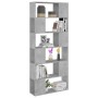 Librería separador contrachapada gris hormigón 80x24x186 cm de vidaXL, Librerías y estanterías - Ref: Foro24-809156, Precio: ...