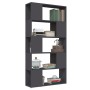 Librería separador madera contrachapada gris 80x24x155 cm de vidaXL, Librerías y estanterías - Ref: Foro24-809145, Precio: 62...