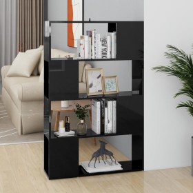 Glänzend schwarzes Regal/Raumteiler 80x24x124,5 cm von vidaXL, Bücherregale und Regale - Ref: Foro24-809141, Preis: 49,02 €, ...