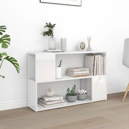 Glossy white plywood bookcase 100x24x63 cm by vidaXL, Bookcases and shelves - Ref: Foro24-809176, Price: 51,76 €, Discount: %