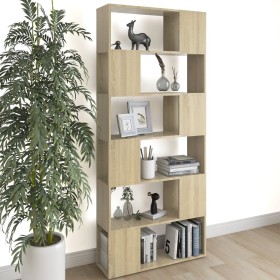 Oak plywood space divider shelf 80x24x186 cm by vidaXL, Bookcases and shelves - Ref: Foro24-809155, Price: 87,99 €, Discount: %