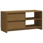 Mueble para TV de madera maciza pino marrón miel 80x31x39 cm de vidaXL, Muebles TV - Ref: Foro24-809897, Precio: 59,40 €, Des...