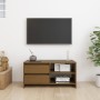 Mueble para TV de madera maciza pino marrón miel 80x31x39 cm de vidaXL, Muebles TV - Ref: Foro24-809897, Precio: 59,40 €, Des...