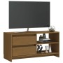 Mueble para TV de madera maciza pino marrón miel 80x31x39 cm de vidaXL, Muebles TV - Ref: Foro24-809897, Precio: 59,40 €, Des...