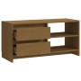 Honey brown pine solid wood TV cabinet 80x31x39 cm by vidaXL, TV Furniture - Ref: Foro24-809897, Price: 59,40 €, Discount: %