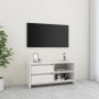 Mueble para TV de madera maciza de pino blanco 80x31x39 cm de vidaXL, Muebles TV - Ref: Foro24-809895, Precio: 59,91 €, Descu...