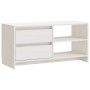 Massiver TV-Schrank aus weißem Kiefernholz, 80 x 31 x 39 cm von vidaXL, TV-Möbel - Ref: Foro24-809895, Preis: 59,96 €, Rabatt: %