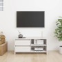 Mueble para TV de madera maciza de pino blanco 80x31x39 cm de vidaXL, Muebles TV - Ref: Foro24-809895, Precio: 59,99 €, Descu...