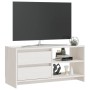 Massiver TV-Schrank aus weißem Kiefernholz, 80 x 31 x 39 cm von vidaXL, TV-Möbel - Ref: Foro24-809895, Preis: 59,96 €, Rabatt: %