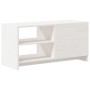 Mueble para TV de madera maciza de pino blanco 80x31x39 cm de vidaXL, Muebles TV - Ref: Foro24-809895, Precio: 59,99 €, Descu...