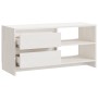 Massiver TV-Schrank aus weißem Kiefernholz, 80 x 31 x 39 cm von vidaXL, TV-Möbel - Ref: Foro24-809895, Preis: 59,96 €, Rabatt: %