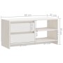 Mueble para TV de madera maciza de pino blanco 80x31x39 cm de vidaXL, Muebles TV - Ref: Foro24-809895, Precio: 59,99 €, Descu...