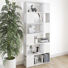 White plywood separator bookcase 80x24x186 cm by vidaXL, Bookcases and shelves - Ref: Foro24-809152, Price: 89,37 €, Discount: %