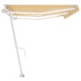 Toldo automático LED sensor de viento amarillo blanco 600x350cm de vidaXL, Toldos - Ref: Foro24-3069693, Precio: 904,41 €, De...