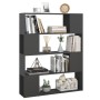 Estantería divisor de espacios gris 100x24x124 cm de vidaXL, Librerías y estanterías - Ref: Foro24-809190, Precio: 65,99 €, D...