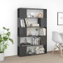 Glossy gray plywood space separator shelf by vidaXL, Bookcases and shelves - Ref: Foro24-809205, Price: 74,99 €, Discount: %