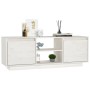 Mueble de TV madera maciza de pino blanco 110x30x40 cm de vidaXL, Muebles TV - Ref: Foro24-809901, Precio: 77,99 €, Descuento: %