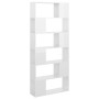 Bookshelf divider in glossy white plywood 80x24x186 cm by vidaXL, Bookcases and shelves - Ref: Foro24-809158, Price: 103,56 €...