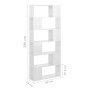 Bookshelf divider in glossy white plywood 80x24x186 cm by vidaXL, Bookcases and shelves - Ref: Foro24-809158, Price: 103,56 €...