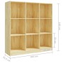 Bücherregal/Raumteiler aus Zirbenholz 104x33,5x110 cm von vidaXL, Bücherregale und Regale - Ref: Foro24-809972, Preis: 102,83...