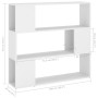 Estantería de libros/divisor de espacios blanco 100x24x94 cm de vidaXL, Librerías y estanterías - Ref: Foro24-809179, Precio:...