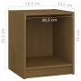 Honey brown solid pine wood nightstand 35.5x33.5x41.5 cm by vidaXL, Nightstands - Ref: Foro24-809925, Price: 31,46 €, Discoun...