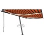 Automatic awning with wind sensor LED orange brown 450x350 cm by vidaXL, Awnings - Ref: Foro24-3069855, Price: 759,17 €, Disc...