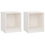 Nightstand 2 pcs white pine wood 35.5x33.5x41.5 cm by vidaXL, Nightstands - Ref: Foro24-809922, Price: 36,92 €, Discount: %