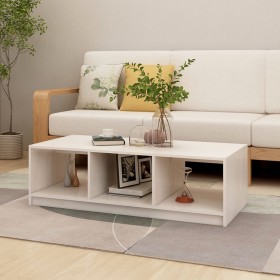 Solid white pine wood coffee table 110x50x34 cm by vidaXL, Coffee table - Ref: Foro24-809913, Price: 55,99 €, Discount: %