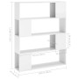 Glossy white shelving/space divider 100x24x124 cm by vidaXL, Bookcases and shelves - Ref: Foro24-809194, Price: 68,99 €, Disc...