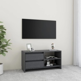 Solid pine wood TV stand in gray, measuring 80x31x39 cm. by vidaXL, TV Furniture - Ref: Foro24-809896, Price: 41,99 €, Discou...