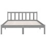 Solid gray pine wood bed frame 160x200 cm by vidaXL, Beds and slatted bases - Ref: Foro24-810094, Price: 115,51 €, Discount: %