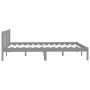 Solid gray pine wood bed frame 160x200 cm by vidaXL, Beds and slatted bases - Ref: Foro24-810094, Price: 115,51 €, Discount: %