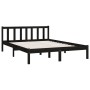 Estructura de cama madera maciza de pino negro 135x190 cm de vidaXL, Camas y somieres - Ref: Foro24-810061, Precio: 100,84 €,...