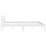 Estructura de cama de madera de pino maciza blanca 140x190 cm de vidaXL, Camas y somieres - Ref: Foro24-810063, Precio: 94,09...