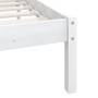 White solid pine wood bed frame 140x190 cm by vidaXL, Beds and slatted bases - Ref: Foro24-810063, Price: 94,09 €, Discount: %