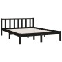 Solid black pine wood bed frame 150x200 cm by vidaXL, Beds and slatted bases - Ref: Foro24-810091, Price: 114,13 €, Discount: %