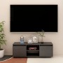 Mueble de TV madera maciza de pino gris 110x30x40 cm de vidaXL, Muebles TV - Ref: Foro24-809902, Precio: 57,57 €, Descuento: %