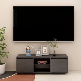 Mueble de TV madera maciza de pino gris 110x30x40 cm de vidaXL, Muebles TV - Ref: Foro24-809902, Precio: 57,29 €, Descuento: %