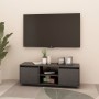 TV cabinet solid gray pine wood 110x30x40 cm by vidaXL, TV Furniture - Ref: Foro24-809902, Price: 57,99 €, Discount: %