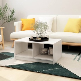 Solid white pine wood coffee table 75x50x33.5 cm by vidaXL, Coffee table - Ref: Foro24-809907, Price: 41,99 €, Discount: %