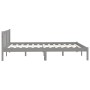 Solid gray pine wood bed frame 120x200 cm by vidaXL, Beds and slatted bases - Ref: Foro24-810079, Price: 107,82 €, Discount: %