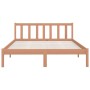 Estructura cama madera maciza marrón miel King Size 150x200 cm de vidaXL, Camas y somieres - Ref: Foro24-810090, Precio: 115,...