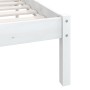 Estructura de cama madera maciza de pino blanco 135x190 cm de vidaXL, Camas y somieres - Ref: Foro24-810058, Precio: 121,99 €...