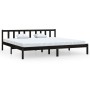 Estructura de cama de madera maciza de pino negro 200x200 cm de vidaXL, Camas y somieres - Ref: Foro24-810106, Precio: 128,70...