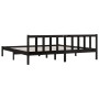 Estructura de cama de madera maciza de pino negro 200x200 cm de vidaXL, Camas y somieres - Ref: Foro24-810106, Precio: 128,70...