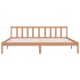 Solid pine wood bed frame honey brown 200x200 cm by vidaXL, Beds and slatted bases - Ref: Foro24-810105, Price: 106,15 €, Dis...