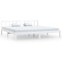 Estructura de cama de madera maciza de pino blanca 200x200 cm de vidaXL, Camas y somieres - Ref: Foro24-810103, Precio: 88,14...