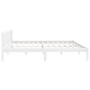 Estructura de cama de madera maciza de pino blanca 200x200 cm de vidaXL, Camas y somieres - Ref: Foro24-810103, Precio: 88,14...